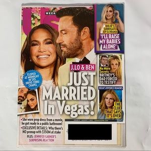 Us Weekly Magazine August 1 2022 JLo and Ben Just Married In Vegas Khloe Babies
